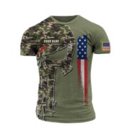 Personalized Name Veteran Punisher T-Shirt PVC040902 - Image 2