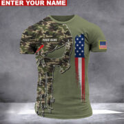 Personalized Name Veteran Punisher T-Shirt PVC040902 - Image 2