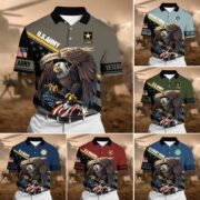 Premium Power American Veteran Power Polo Shirt NVT161003n