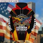 Unique Custom Name Land Of The Free Vietnam Veteran Hoodie TVN091004 - Image 2