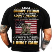 Unique I Am A Grumpy Veteran T-Shirt NVT201001 - Image 2