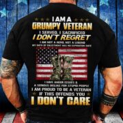 Unique I Am A Grumpy Veteran T-Shirt NVT201001 - Image 2