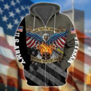 Premium Unique US Veteran Zip Hoodie PVC081001 - Image 2