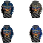 Premium Unique US Veteran Zip Hoodie PVC081001