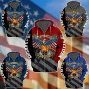 Premium Unique US Veteran Zip Hoodie PVC081001