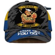 Unique Multiple US Military Services Veteran Cap PVC301001
