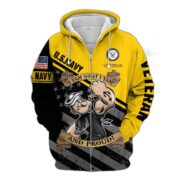 Unique I Yam What I Yam U.S Navy And Proud Zip Hoodie PVC121101 - Image 4
