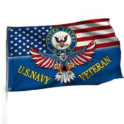 Unique U.S. Navy Veteran Grommet Flag PVC191106