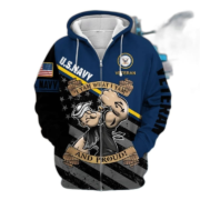 Unique Popeye Navy Zip Hoodie Collection TVN2712905 - Image 6