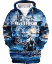 Unique Popeye Navy Zip Hoodie Collection TVN2712905 - Image 2