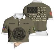 Premium Multiple US Military Services Veteran Polo PVC060102