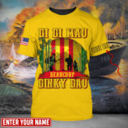 Personalised Multicolor Di Di Mau Dinky Dau Vietnam Veteran T-shirt TVN170103 - Image 9