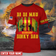 Personalised Multicolor Di Di Mau Dinky Dau Vietnam Veteran T-shirt TVN170103 - Image 7