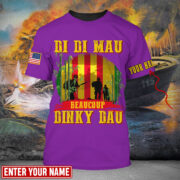 Personalised Multicolor Di Di Mau Dinky Dau Vietnam Veteran T-shirt TVN170103 - Image 8