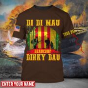 Personalised Multicolor Di Di Mau Dinky Dau Vietnam Veteran T-shirt TVN170103 - Image 3