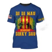 Personalised Multicolor Di Di Mau Dinky Dau Vietnam Veteran T-shirt TVN170103 - Image 5