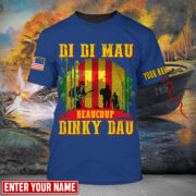 Personalised Multicolor Di Di Mau Dinky Dau Vietnam Veteran T-shirt TVN170103 - Image 5