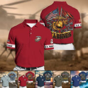 Premium Multiple US Military Services Veteran Polo Shirt PVC250101