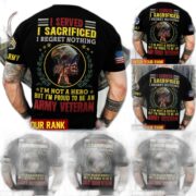 Premium Personalised Multiple US Military Services Veteran T-Shirt PVC090203