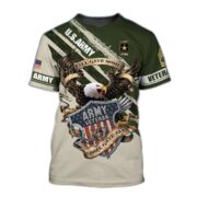 Premium Personalised U.S Multiple Service Veteran T-Shirt PVC250201 - Image 3
