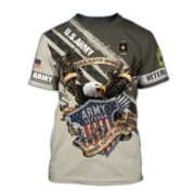 Premium Personalised U.S Multiple Service Veteran T-Shirt PVC250201 - Image 2