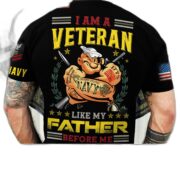 Premium Personalised Multiple US Military Services Veteran T-Shirt PVC030302