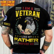 Premium Personalised Multiple US Military Services Veteran T-Shirt PVC030302 - Image 3