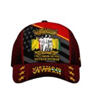 Premium Personalised Vietnam Veteran 3D Cap PVC250418