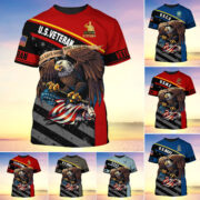 Premium U.S Multiple Service Veteran T-Shirt YL97.19040201 - Image 2