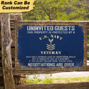 Premium Personalized U.S Veteran Metal Sign PVC060503 - Image 7