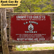 Premium Personalized U.S Veteran Metal Sign PVC060503 - Image 8