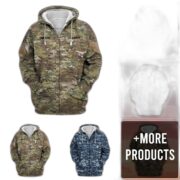 Premium Personalised US Veteran Zip Hoodie NPVC230801
