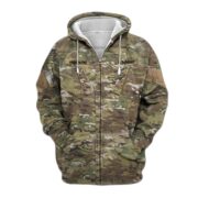 Premium Personalised US Veteran Zip Hoodie NPVC230801 - Image 2