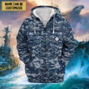 Premium Personalised US Veteran Zip Hoodie NPVC230801 - Image 4