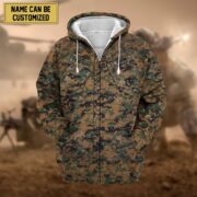 Premium Personalised US Veteran Zip Hoodie NPVC230801 - Image 7