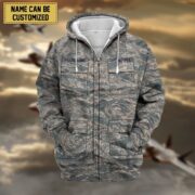 Premium Personalised US Veteran Zip Hoodie NPVC230801 - Image 9
