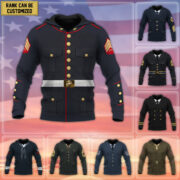 Premium Personalised Multiple Services US Veteran Hoodie PVC230101