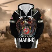Premium Honoring All Who Served US Veteran Zip Hoodie NPVC200901 - Image 11