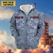 Premium Personalised US Veteran Zip Hoodie NPVC230801 - Image 13