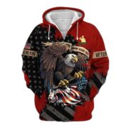 Premium Eagle US Veteran Zip Hoodie NPVC181001 - Image 2
