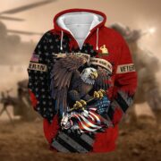 Premium Eagle US Veteran Zip Hoodie NPVC181001 - Image 2