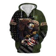 Premium Eagle US Veteran Zip Hoodie NPVC181001 - Image 3