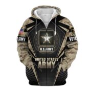Unique Camo Soldiers US Veteran Zip Hoodie NPVC251110 - Image 2