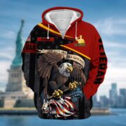 Premium All Gave Some US Veteran Zip Hoodie NPVC101102 - Image 2