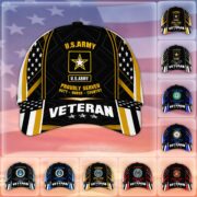 Premium U.S Multiple Service Veteran 3D Cap PVC260403