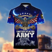 Premium Land Of The Free US Veteran Polo Shirt NPVC200201 - Image 3