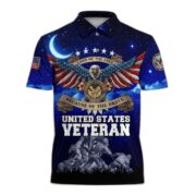 Premium Land Of The Free US Veteran Polo Shirt NPVC200201 - Image 2