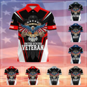 Premium Land Of The Free US Veteran Polo Shirt NPVC080301