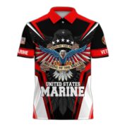 Premium Land Of The Free US Veteran Polo Shirt NPVC080301 - Image 8