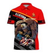 Premium Eagle US Veteran Polo Shirt NPVC060301 - Image 2
